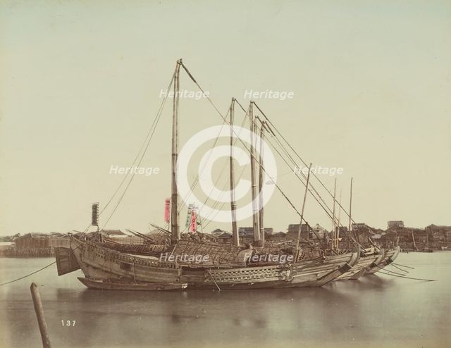 Japanese Junks, 1870s-1890s. Creator: Kusakabe Kimbei.