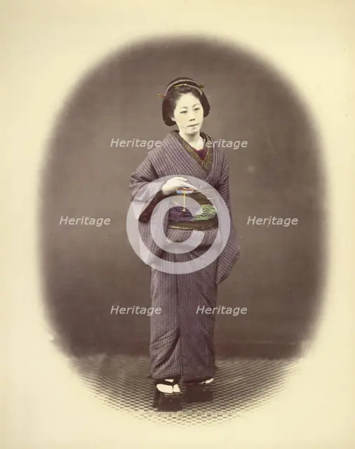 Japanese Officer's Wife, 1866-1867. Creator: Felice Beato.