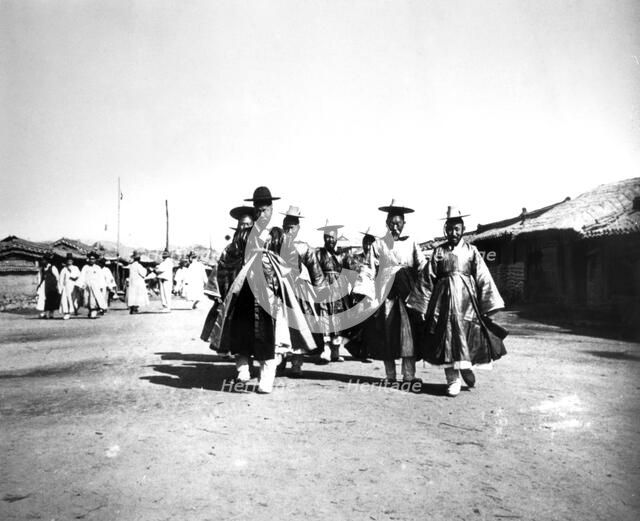 Japanese officials, Korea, 1900. Artist: Unknown