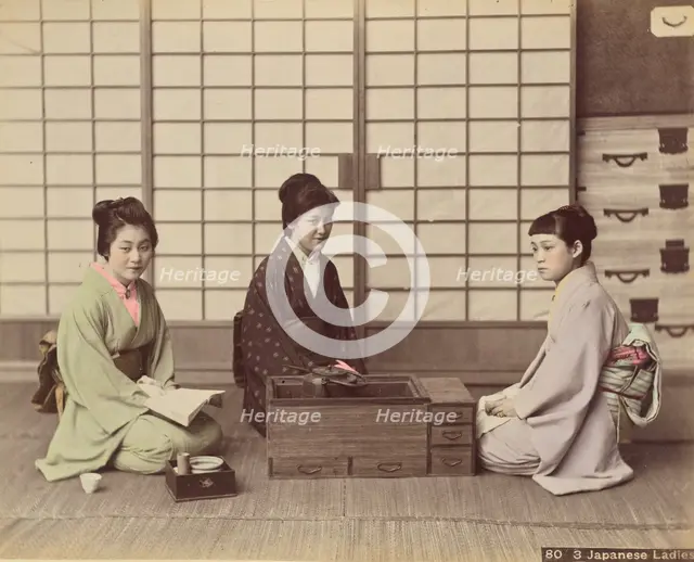 Japanese Ladies, 1870s-1890s. Creator: Kusakabe Kimbei.