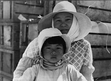 Japanese mother and daughter, agricultural workers near Guadalupe, California, 1937. Creator: Dorothea Lange
