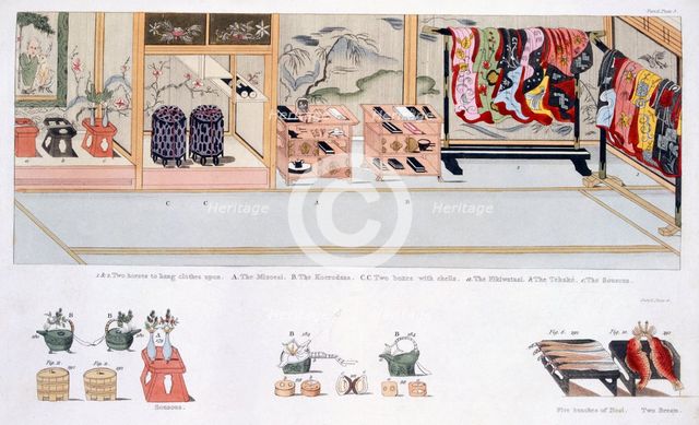 Japanese Marriage Customs, pub. 1824. Creator: Japanese School (19th century).
