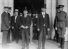Japanese Mission To U.S. - Count Ishii And Sec. Lansing. Ambassador Sato..., 1917. Creator: Harris & Ewing