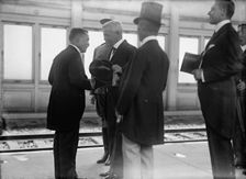 Japanese Mission To U.S. at Union Station: Ishii; Harts; Lansing; Sato; William Philips, 1917. Creator: Harris & Ewing