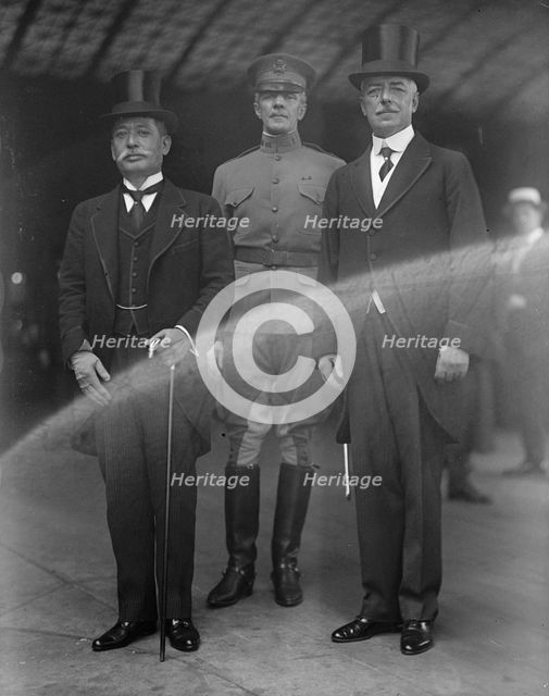Japanese Mission To U.S. - Ishii, Harts, Lansing, 1917. Creator: Harris & Ewing.