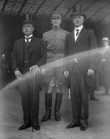 Japanese Mission To U.S. - Ishii, Harts, Lansing, 1917. Creator: Harris & Ewing
