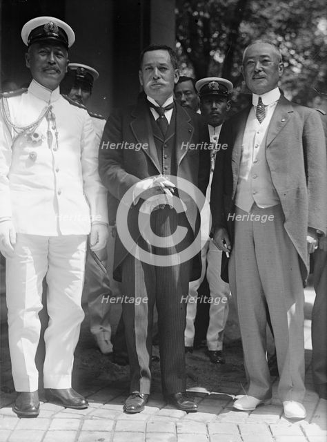 Japanese Mission To U.S. - Vice Adm. Takeshita; Viscount Ishii; Amb. Sato, 1917. Creator: Harris & Ewing.