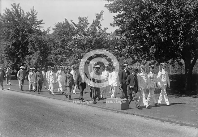 Japanese Mission To U.S. - Visit To Naval Academy, 1917. Creator: Harris & Ewing.