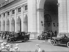 Japanese Mission To U.S. - Leaving Union Station, 1917. Creator: Harris & Ewing