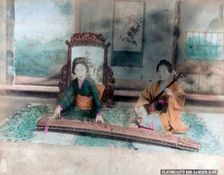 Japanese music: women playing Koto and Samisen, Kobe, Japan