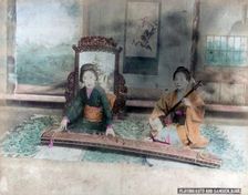 Japanese music: women playing Koto and Samisen, Kobe, Japan