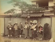 Japanese Musicians, 1870s-1890s. Creator: Kusakabe Kimbei