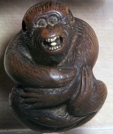 Japanese Netsuke of a monkey, 19th century