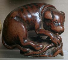 Japanese Netsuke of a dog