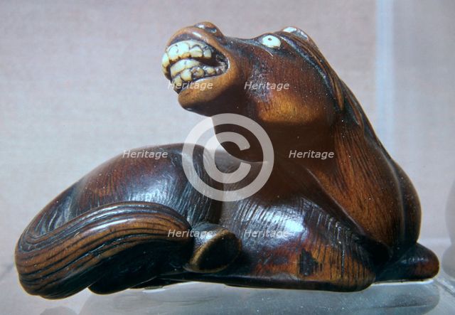 Japanese Netsuke of a horse. Artist: Unknown