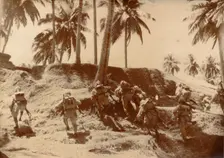 Japanese soldiers approaching Port Blair, Andaman Islands, World War II, 1942. Creator: Unknown