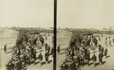 Japanese soldiers on a beach in Manchuria, c1905. Creator: Underwood & Underwood