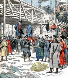 Japanese spies being hanged, Russo-Japanese War, 1904-5