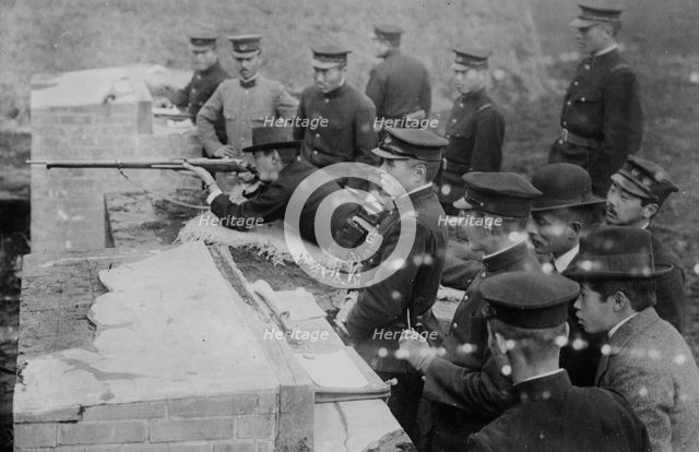 Japanese students learn to shoot, between c1915 and c1920. Creator: Bain News Service.