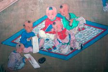 Japanese painting of children at play, 18th century