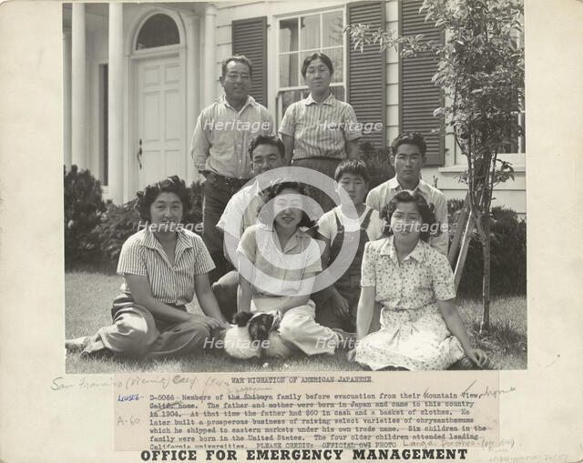Japanese relocation, California, 1942. Creator: Dorothea Lange.