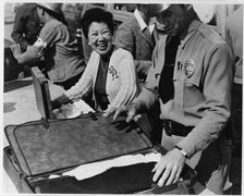 Japanese relocation, California, 1942. Creator: Dorothea Lange