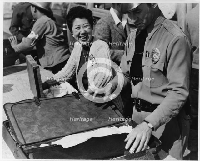 Japanese relocation, California, 1942. Creator: Dorothea Lange.