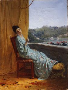 Japanese woman, 1880-1885. Creator: Induno, Gerolamo (1825-1890)