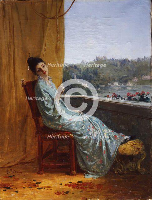 Japanese woman, 1880-1885. Creator: Induno, Gerolamo (1825-1890).