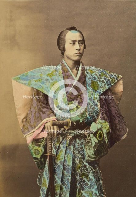 Japanese warrior, 1868-1880. Creator: Felice Beato.