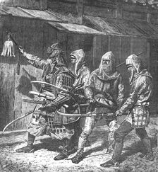 Japanese warriors of the civil wars in the thirteenth century; A European Sojourn in Japan 1875. Creator: Unknown
