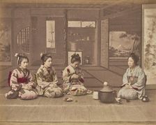 Japanese Tea Ceremonies, about 1875-1890s. Creator: Adolfo Farsari