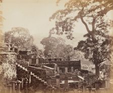 Japanese Temple Graveyard, Shuntoji, Nagasaki, c. 1867. Creator: Felice A. Beato (British, 1830-1906)