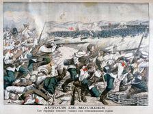 Japanese troops attacking Russian trenches, Mukden, Manchuria, October 1904