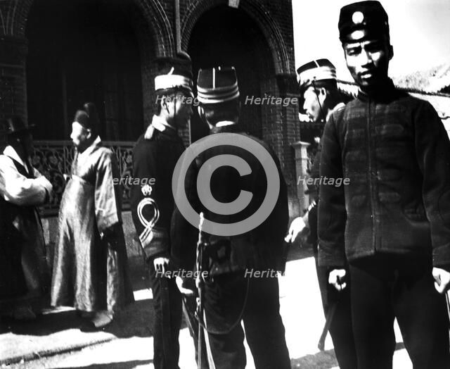 Japanese troops, Korea, 1900. Artist: Unknown