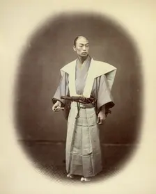 Japanese Yakonin in Dress of Ceremony, 1866-1867. Creator: Felice Beato