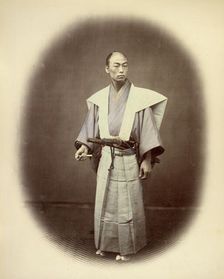 Japanese Yakonin in Dress of Ceremony, 1866-1867. Creator: Felice Beato