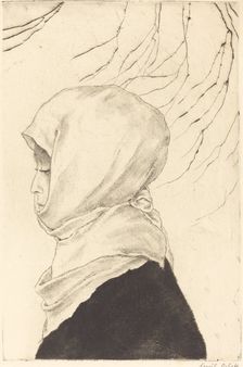 Japanerin im Winterkleid (Japanese Woman in Winter Dress), 1901/1902. Creator: Emil Orlik