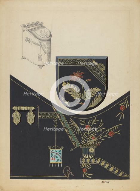 Japanned Coal Scuttle, 1935/1942. Creator: Robert Stewart.