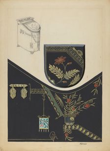 Japanned Coal Scuttle, 1935/1942. Creator: Robert Stewart