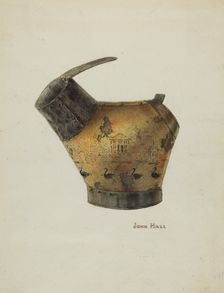 Japanned Coal Scuttle, c. 1940. Creator: John Hall