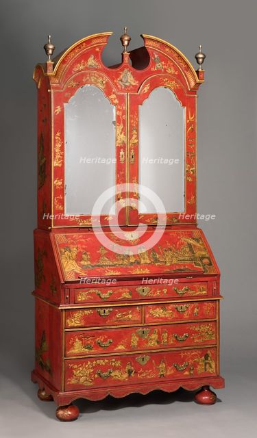 "Japanned" Bureau Cabinet, c1720. Creator: Unknown.