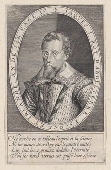 Jaques I Roy d'Angleterre (King James I of England), ca. 1603 Creator: Karel van Mallery