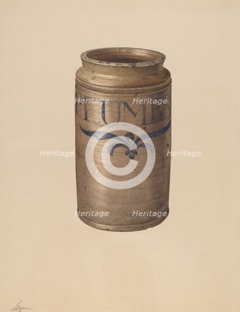 Jar, 1939. Creator: Giacinto Capelli.