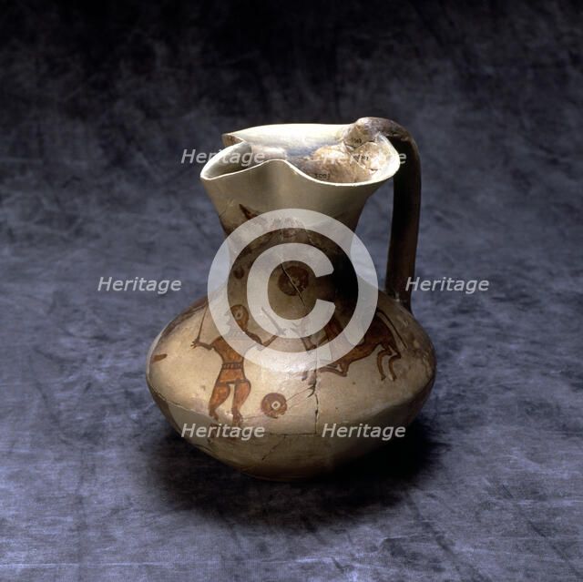 Jar of the horse training. Polychromed pottery from Numancia.
