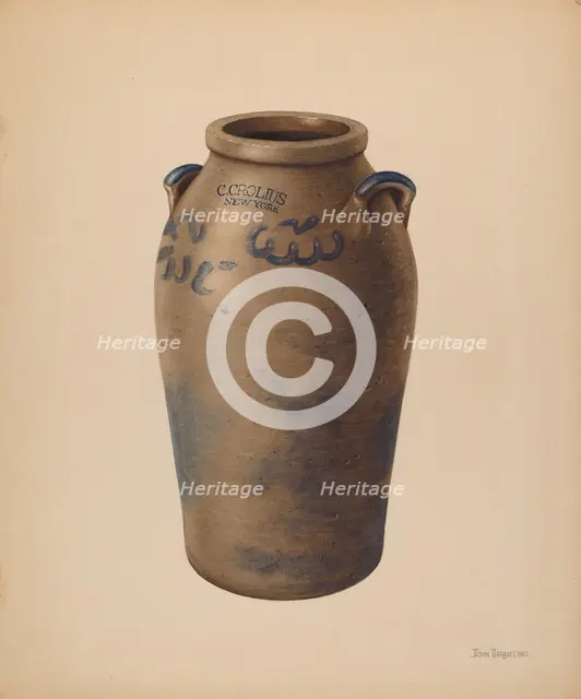Jar, c. 1940. Creator: John Tarantino.