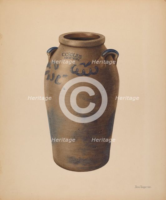 Jar, c. 1940. Creator: John Tarantino.