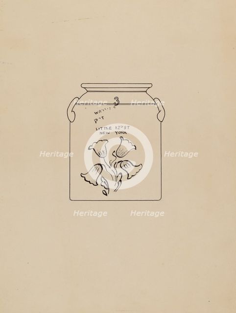 Jar, c. 1940. Creator: John Tarantino.