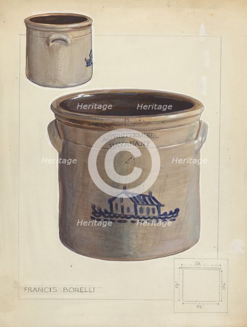 Jar, c. 1953. Creator: Francis Borelli.