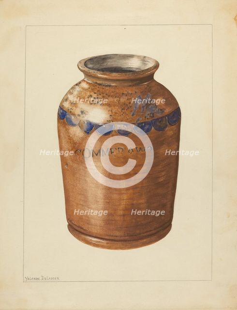 Jar, c. 1953. Creator: Yolande Delasser.